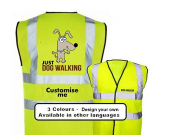 Dog Walking Hi Vis Vest, Dog Walker Hi Vis Vest, Dog Walker Vest, Reflective Dog Walking Vest, Training Dog Reflective Vest, Dog Walker Gift