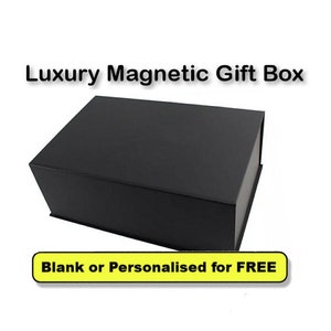 Black Magnetic Gift Box, Large Gift Box, Large Magnetic Gift Box, Black Gift Box, Empty Gift Box, Personalise Gift Boxes.