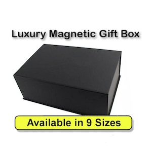 Black Magnetic Gift Box. Large Black Magnetic Gift Box, Empty Gift Box, Personalise Gift Boxes. Good Quality Gift Box, Empty Gift Box