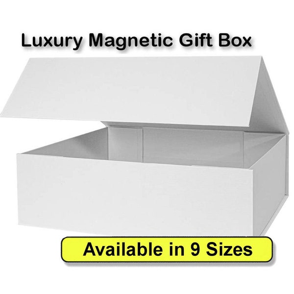 White Magnetic Gift Box , Large Gift Box, Empty, White Gift Box, Gift Box Empty, Large Magnetic Gift Box.