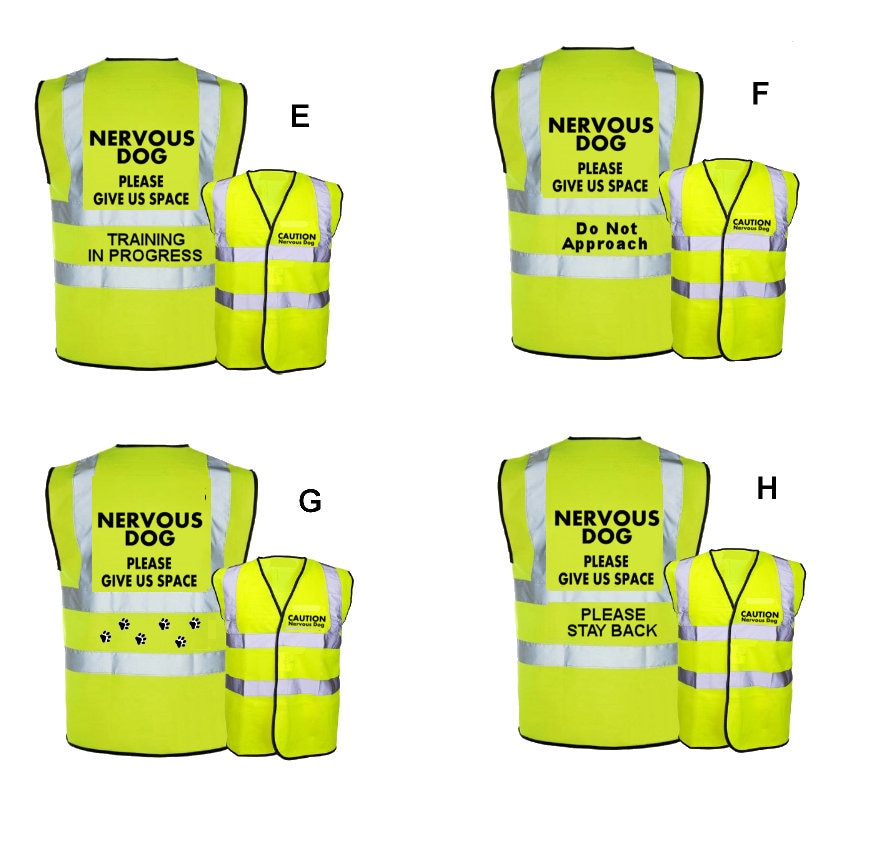 Nervous Dog Hi Vis Vest Dog Hi Vis Vest Nervous Dog Vest Etsy