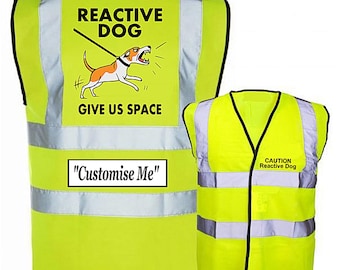 Reactive Dog Hi Vis Vest, K9 Training Reflective Clothing