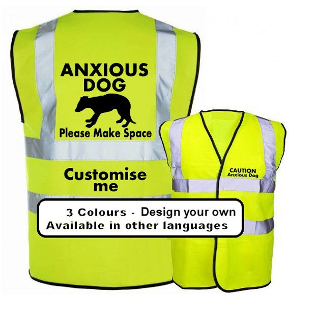 Anxious Dog Hi Vis Vest, Dog Walking Hi Vis Vest, Dog Walker Vest, Reflective Dog Walking Vest