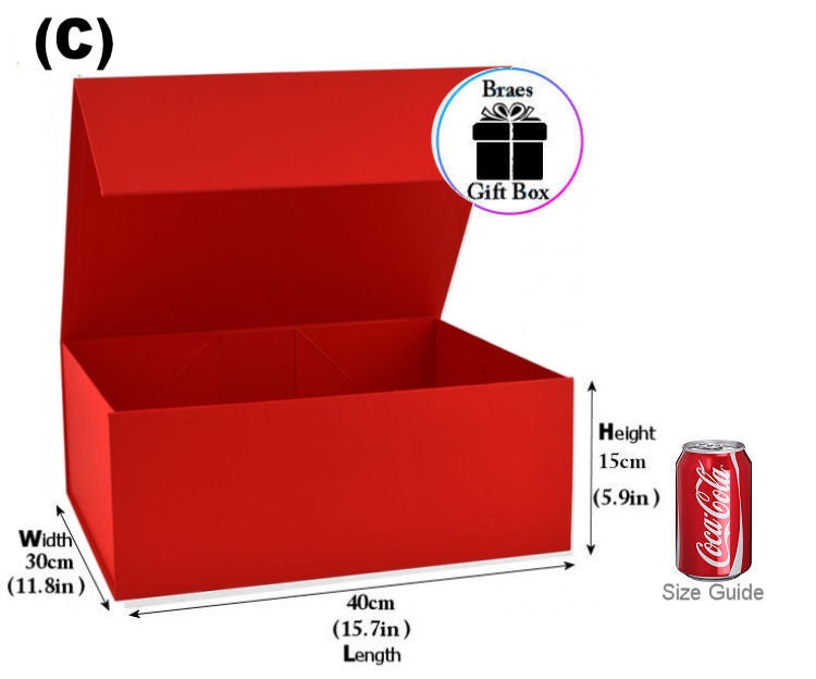 Red Gift Box, Red Gift Box, Flat Gift Box, Box, Empty