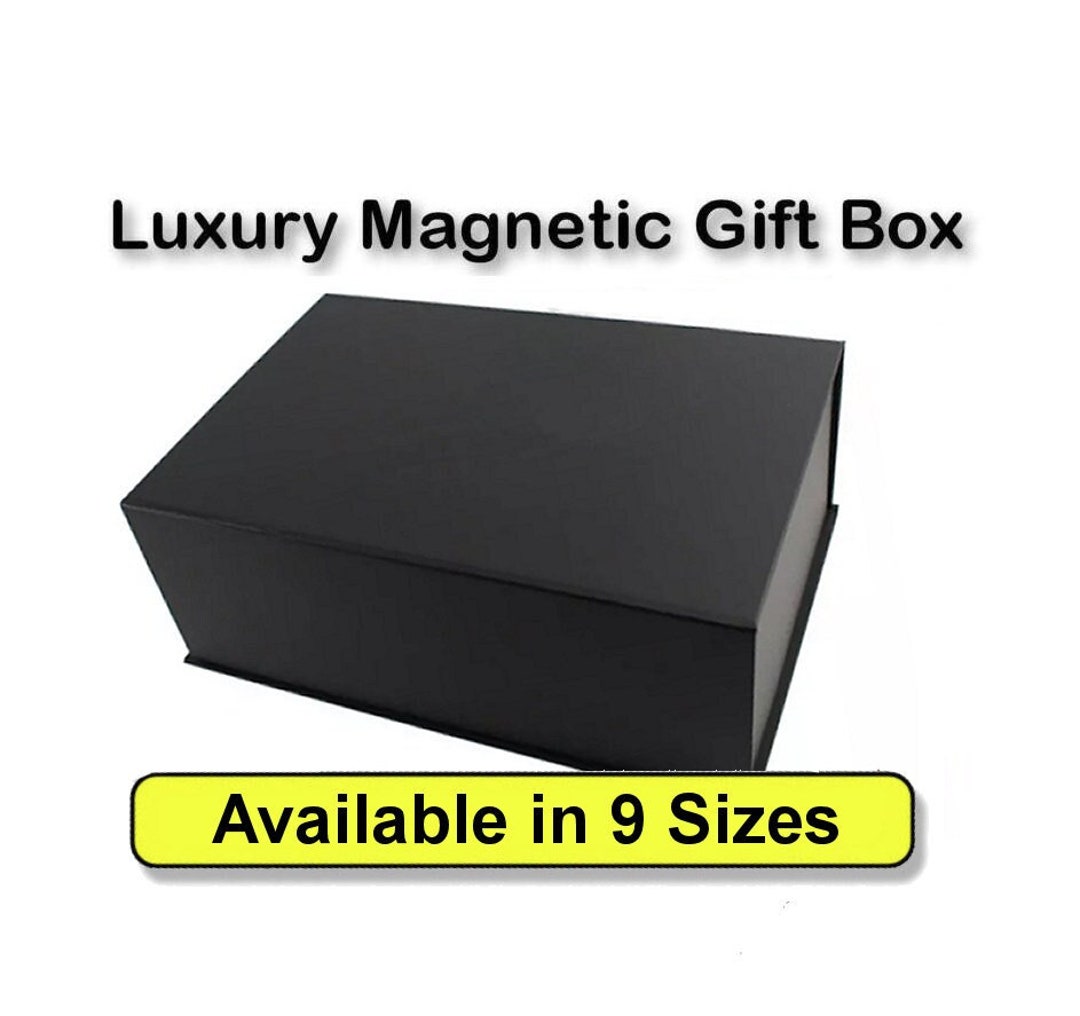 Black Magnetic Gift Box. Large Black Magnetic Gift Box, Empty Gift Box ...
