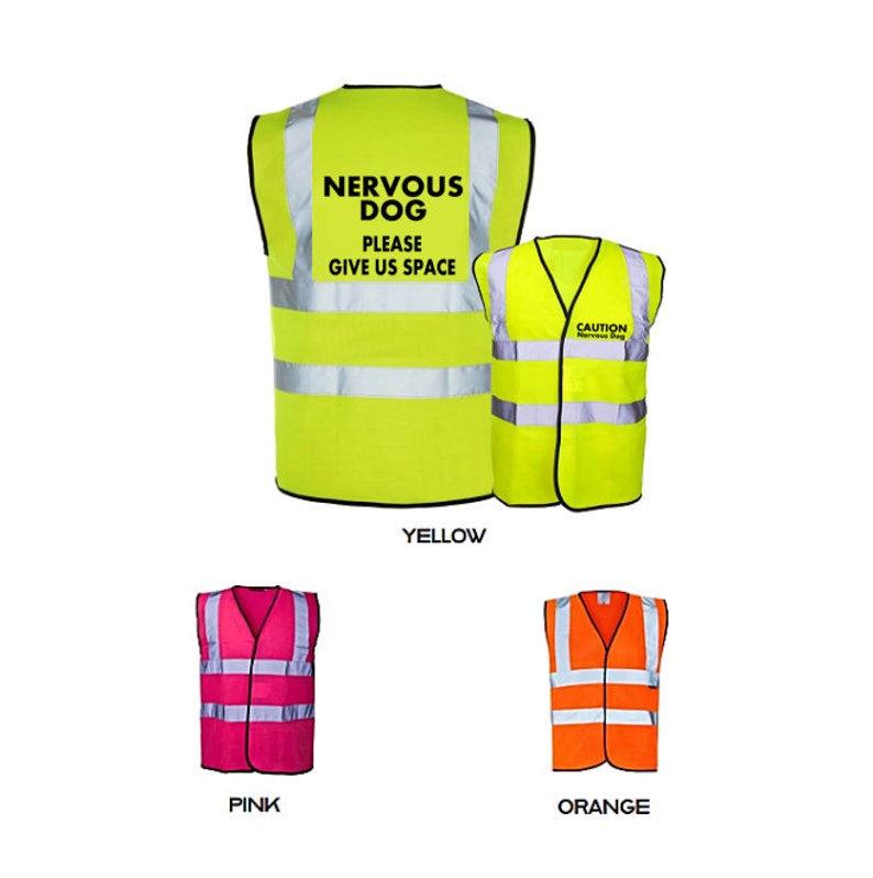 Nervous Dog Hi Vis Vest Dog Hi Vis Vest Nervous Dog Vest Etsy