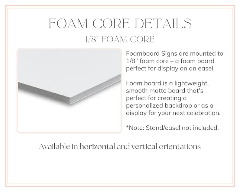 Foam Core Details