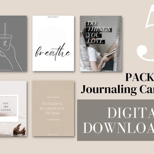 Pacchetto di carte per journaling n. 6 / Carte per journaling stampabili digitali / Carte per scrapbooking / 3x4