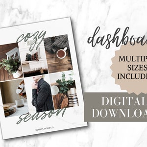 Gemütlicher Jahreszeitenplaner / Dashboard für mehrere Größen (Digitaler Download)