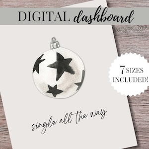 Printable Planner Dashboard | &quot;Single All The Way&quot; | Christmas Print | Pocket, Personal, A6, Half Letter, A5, A5 Wide, Classic Happy Planner