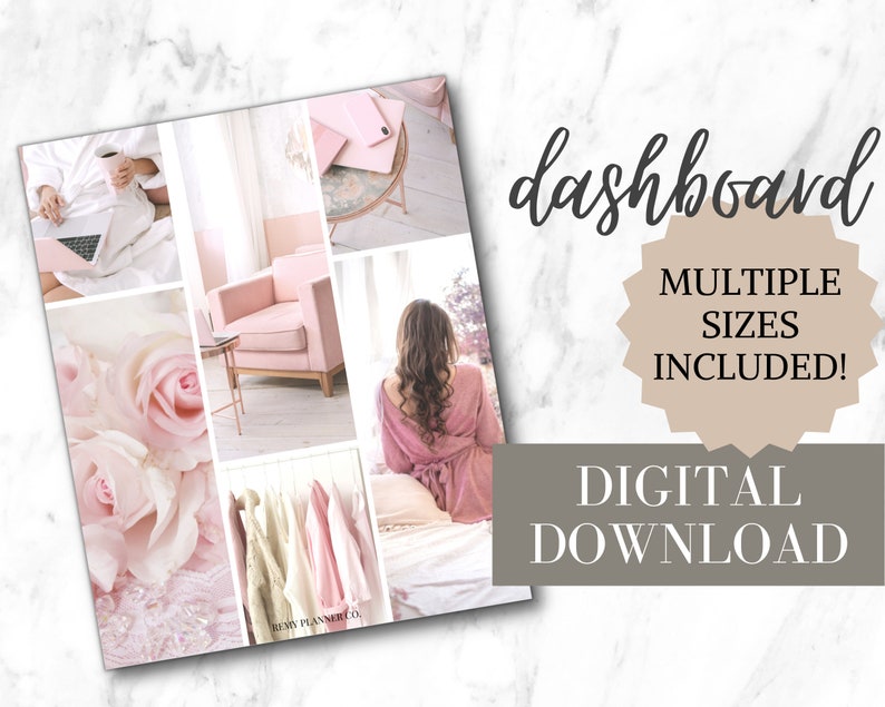 Pink Aesthetic Digital Printable Planner Dashboard Pocket, Personal, A6