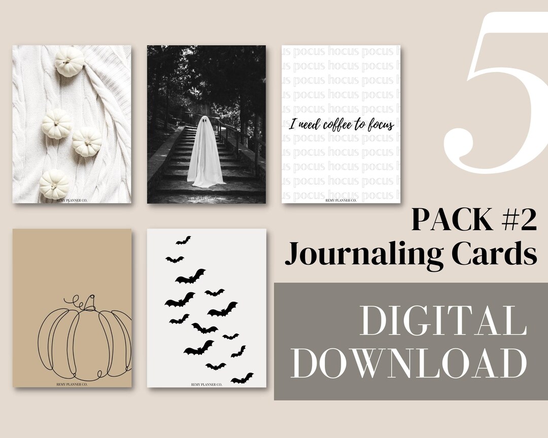 Journaling Cards Pack 2 Digital Printable Planner Journaling Cards 3x4 ...