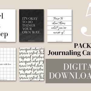 Paquete de tarjetas de diario #5 / Tarjetas de diario del planificador imprimible digital / Tarjetas de scrapbooking / 3x4