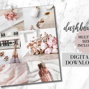 Pink Luxury / Digital Printable Planner Dashboard / Mood Board / Pocket, Personal, A6, Half Letter, A5, A5 Wide, Classic Happy Planner