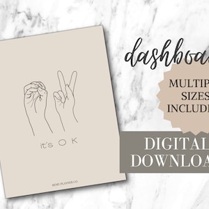 Está bien / Digital Printable Planner Dashboard / Pocket, Personal, A6, Half Letter, A5, A5 Wide, Classic Happy Planner