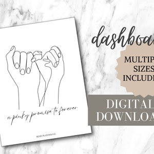 Promessa Pinky | Painel do planejador digital para impressão | Bolso, Pessoal, A6, Meia Letra, A5, A5 Largo, Classic Happy Planner