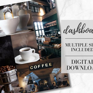 Panel de planificación imprimible / "Coffeeshop" / Mood Board Collage / Pocket, Personal, A6, Half Letter, A5, A5 Wide, Classic Happy Planner