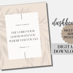 Josua 1:9 | Druckbares Planer Dashboard | Digitale | Tasche, Personal, A6, Half Letter, A5, A5 breit, Classic Happy Planner
