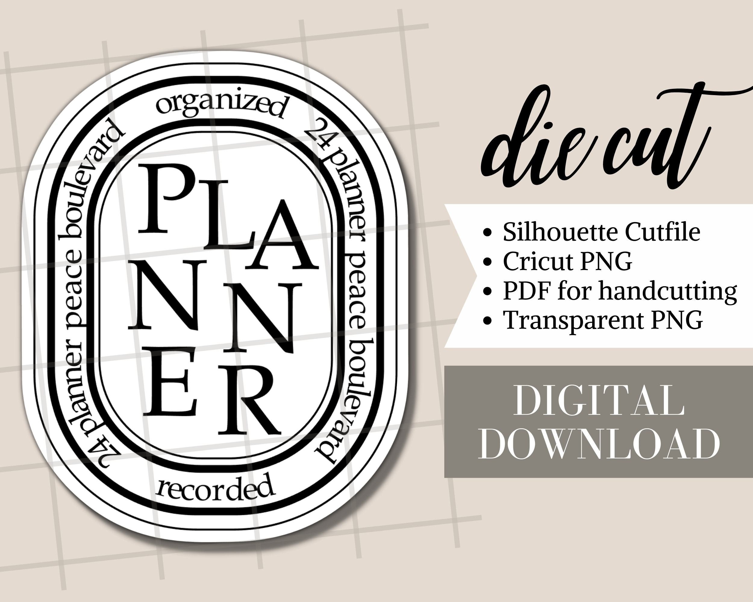 Printable Die Cut planner Badge Digital - Etsy