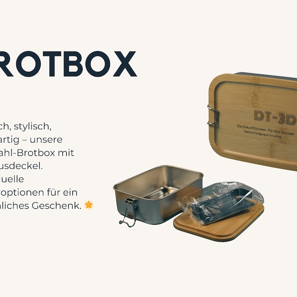 Nachhaltige Eleganz: Personalisierte Edelstahl-Brotbox mit Lasergravur