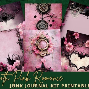 Victorian Goth Junk Journal Kit, Digital Download, Gothic Junk Journal  Supplies, Journal Pages, Ephemera, Bookmarks, ATC Cards 