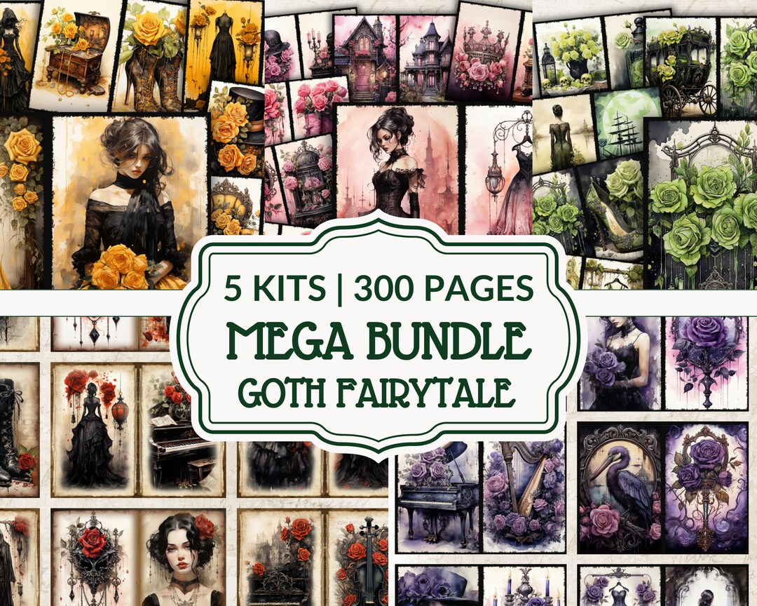 Gothic Junk Journal Mega Bundle Witchy ATC Goth Spring Junk Journal Big ...