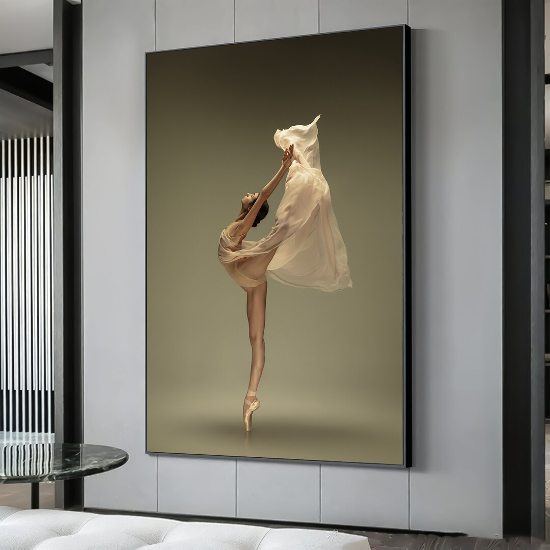 Ballerina Canvas Wall Art, Dance Painting, Ballet Decor, Ballerina Gift