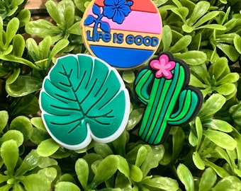 Croc Charms - Cactus, Leaf, Life is good