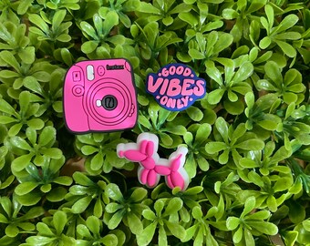 Croc Charms - Camera, Dog, Good Vibes Only