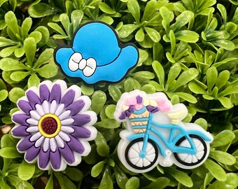 Croc Charms -  Bike, Sun Hat, Flower