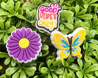 Croc Charms - Good Vibes Only,  Flower, Butterfly