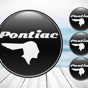 4pcs Set Pontiac High Quality Hand Made Center Wheel Cap Stickers Gas Tank Logo Decal Emblem