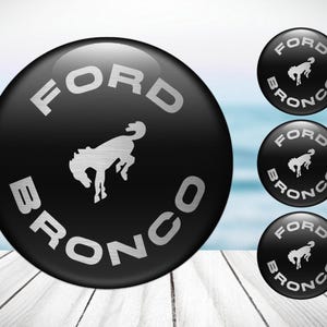 4pcs Set Bronco High Quality Hand Made Center Wheel Cap Stickers Gas Tank Logo Decal Emblem