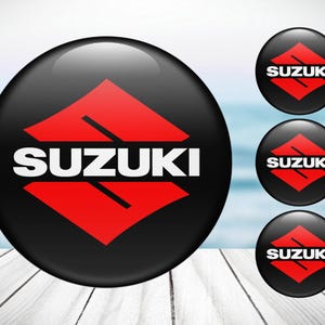 4pcs Set Suzuki High Quality Hand Made Center Wheel Cap Stickers Gas Tank Logo Decal Emblem