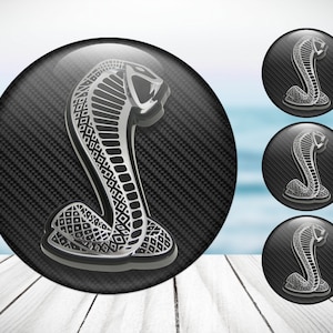 4pcs Set Shelby High Quality Hand Made Center Wheel Cap Stickers Gas Tank Logo Decal Emblem