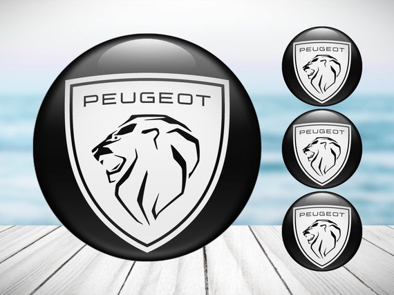 Buy 4pcs Set Peugeot High Quality Hand Made Center Wheel Cap Stickers Gas  Tank Logo Decal Emblem Online in India 