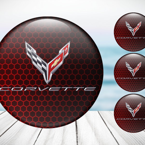 Corvette Center Cap Decals Etsy