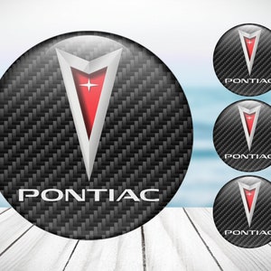 4pcs Set Pontiac High Quality Hand Made Center Wheel Cap Stickers Gas Tank Logo Decal Emblem