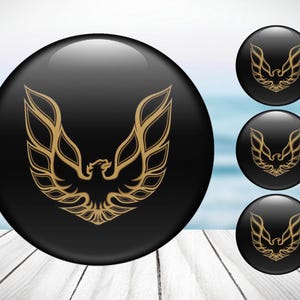 4er / 2er Set Set Tune Firebird Hohe Qualität Handgemachte Mitte Radkappe Aufkleber Gas Tank Logo Aufkleber Emblem