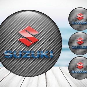 4pcs Set Suzuki High Quality Hand Made Center Wheel Cap Stickers Gas Tank Logo Decal Emblem