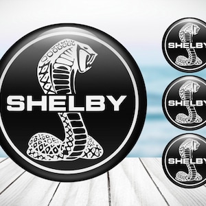 4pcs Set Shelby High Quality Hand Made Center Wheel Cap Stickers Gas Tank Logo Decal Emblem