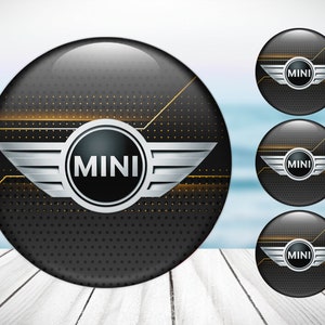 4pcs Set MINI Cooper High Quality Hand Made Center Wheel Cap Stickers Gas Tank Logo Decal Emblem