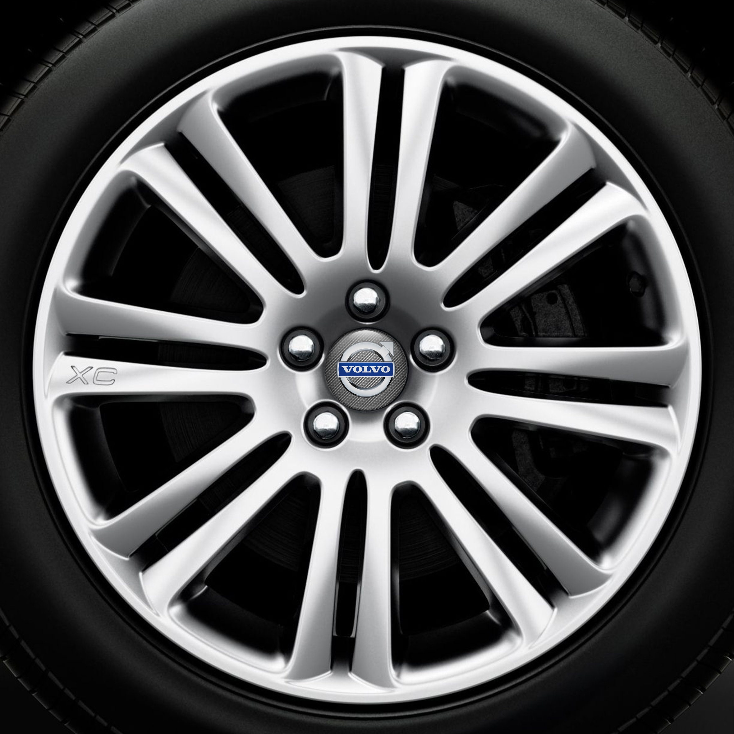 4pcs Set Volvo High Quality Hand Made Center Wheel Cap Stickers