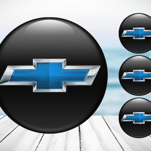 4pcs Set Chevrolet High Quality Hand Made Center Wheel Cap Stickers Gas Tank Logo Decal Emblem
