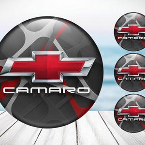 4pcs Set Chevrolet Camaro High Quality Hand Made Center Wheel Cap Stickers Gas Tank Logo Decal Emblem