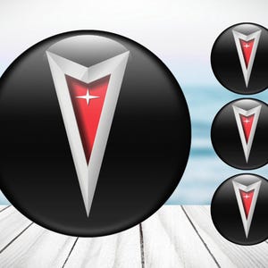 4pcs Set Pontiac High Quality Hand Made Center Wheel Cap Stickers Gas Tank Logo Decal Emblem