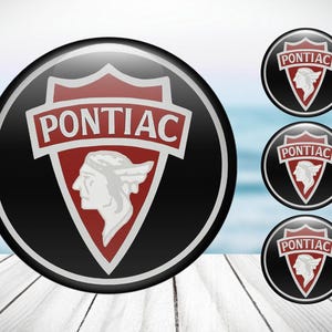 4pcs Set Pontiac High Quality Hand Made Center Wheel Cap Stickers Gas Tank Logo Decal Emblem