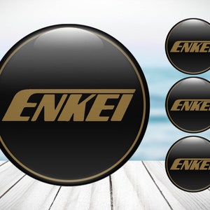 4pcs Set Enkei High Quality Hand Made Center Wheel Cap Stickers Gas Tank Logo Decal Emblem
