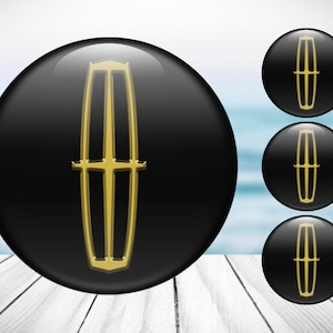 4pcs Set Lincoln High Quality Hand Made Center Wheel Cap Stickers Gas Tank Logo Decal Emblem