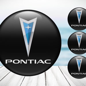 4pcs Set Pontiac High Quality Hand Made Center Wheel Cap Stickers Gas Tank Logo Decal Emblem